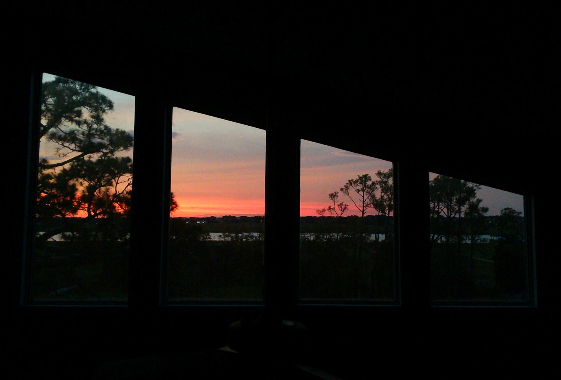 Sunset view from loft windows